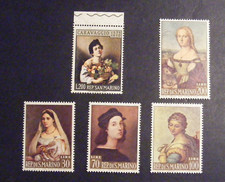 Saint-Marin Timbres neufs** Mort de Michel-Ange + timbres oeuvres d'art AFFAIRE