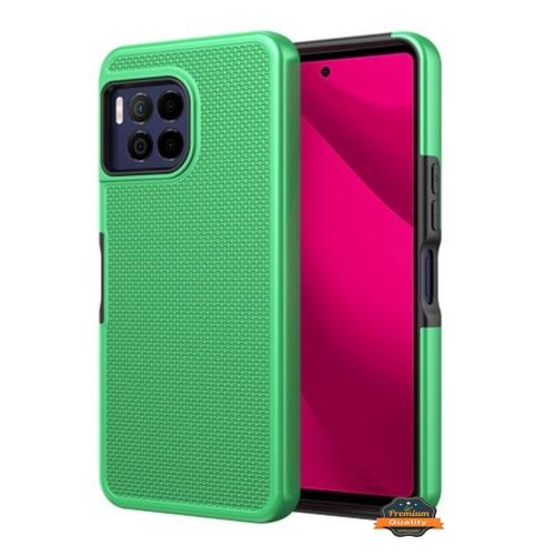 For Revvl 7 5G (T-Mobile) Dual Layer Slim Hybrid with Textured Rugged Case Cover - Picture 2 of 49