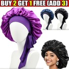 Sleeping Bonnet Hair Wrap Silk Satin Cap Women Elastic Night Soft Hat Headwear
