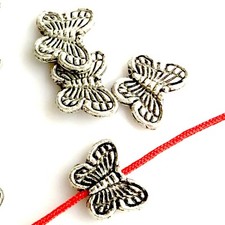 Silver Butterfly Charm Silver Pewter Pendant 16pcs Jewelry Findings Supply