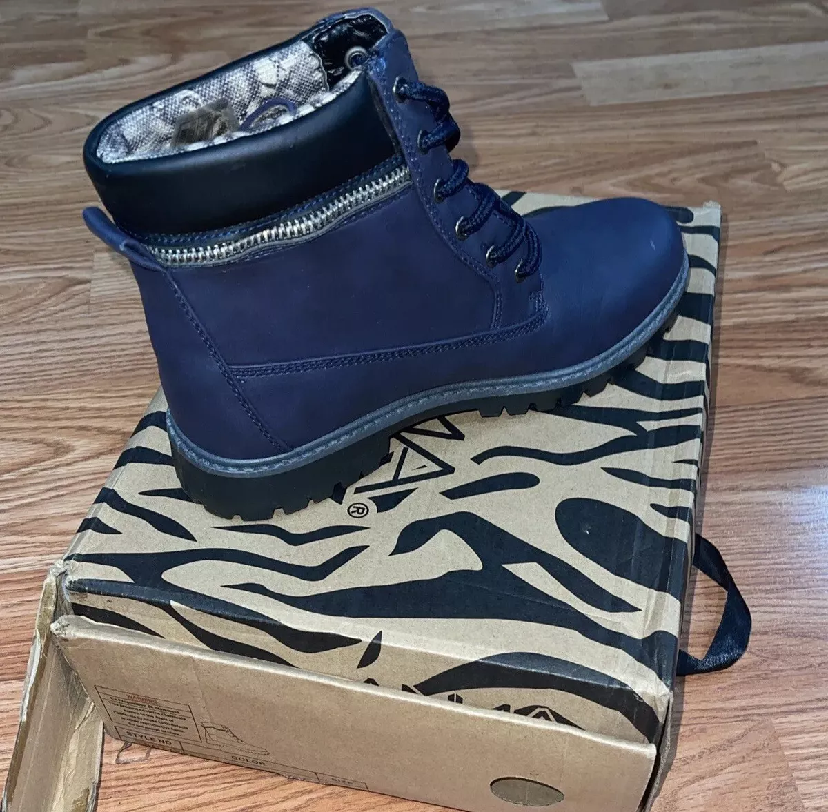 Ladies navy ankle boots size 6 clearance