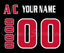 Owen Sound Attack Customized Number Kit For 2007-2009 Away Black Uniform