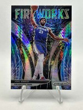 2021-22 Panini Prizm #13 Joel Embiid (Hyper Fireworks)