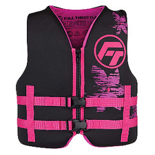 Full Throttle 142100-105-002-22 Youth Rapid-Dry Life Jacket - Pink/Black