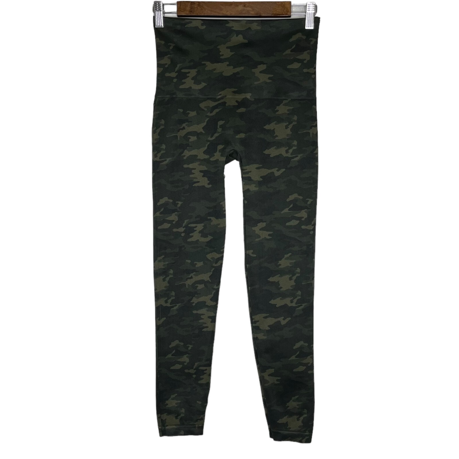 Spanx Women's Athletic Green Camo Look at Me Now Seamless Leggings