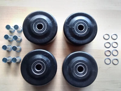 GENERIC Replacement Cart Dolly Trolley Caster Wheels Set of 4, 75 mm Diameter [3 inch]