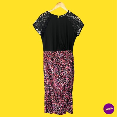 LITTLE MISTRESS 2-in-1 Midaxi Dress w/ Boho Lace Sleeves, Floral Pattern,  UK 18 | eBay UK