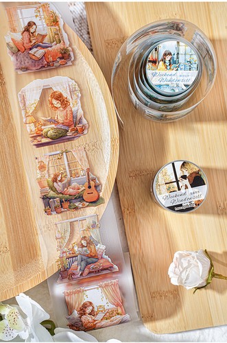 Girls Windows Adhesive PET Tape Stickers Bullet Journal Card Scrapbooking Crafts - Picture 5 of 16