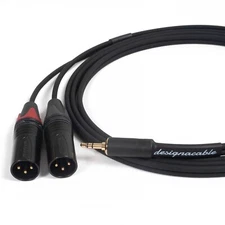 3.5mm Mini Jack to 2 x Neutrik Male XLRs, Sommer ONYX 2025 Black Or Blue Cable