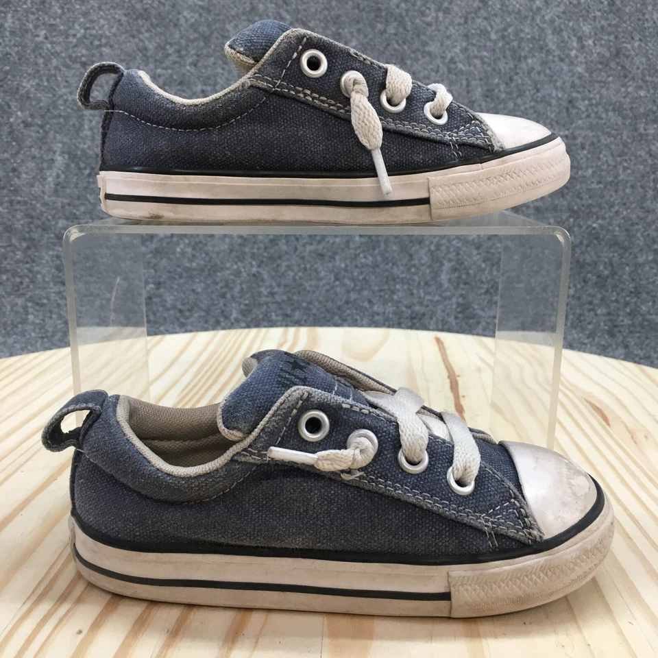 Converse Shoes Infant 9 Chuck Taylor All Star Low Sneakers Blue Canvas Lace Up - Image 2 of 4