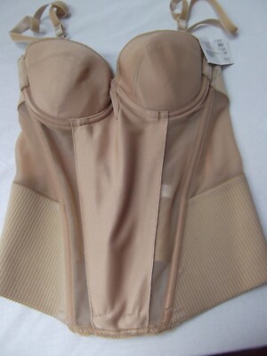 flattering me bridal bra 34C strapless convert 777 774 nude push up padded New