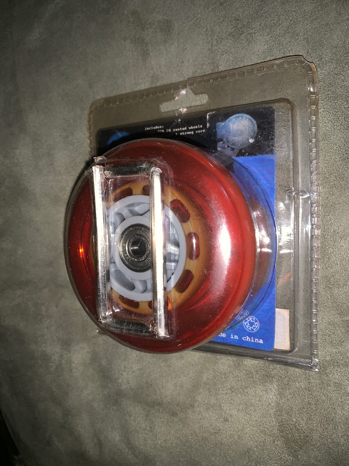 Set Of 2 Razor Replacement Wheels. Orange With Wrenches. New Old Stock