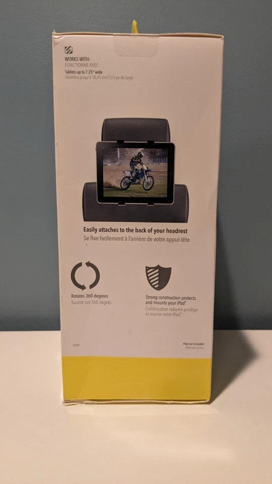  Soporte reposacabezas asiento trasero Scosche para tabletas caja abierta Foto 3 de 3