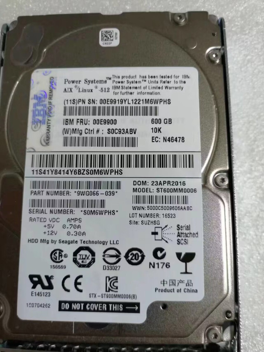 IBM ESD5 00E9900 00E9920 600G SAS 10K 2.5 Power8 hard drive IBM ESD5 00E9900 00E9920 600G SAS 10K 2.5 Power8 hard drive