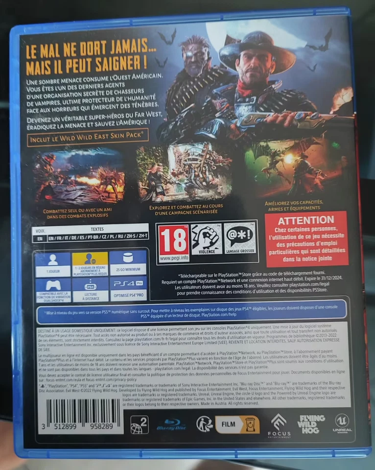 EVIL WEST PS4 FR OCCASION (EN/FR/DE/ES/IT/PT), photo 2 sur 3