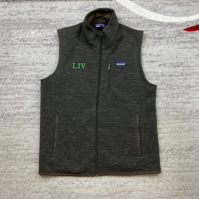 Patagonia Better Sweater Vest Jacket Medium Green Full Zip Trail Fleece Prep Men