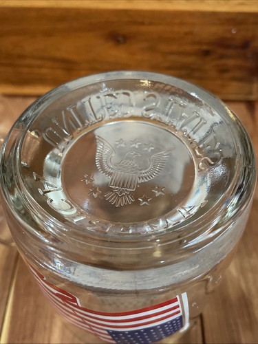 2 American Flag Pledge Allegiance Clear Mugs VTG Patriotic Nation Seal President - Picture 6 of 11