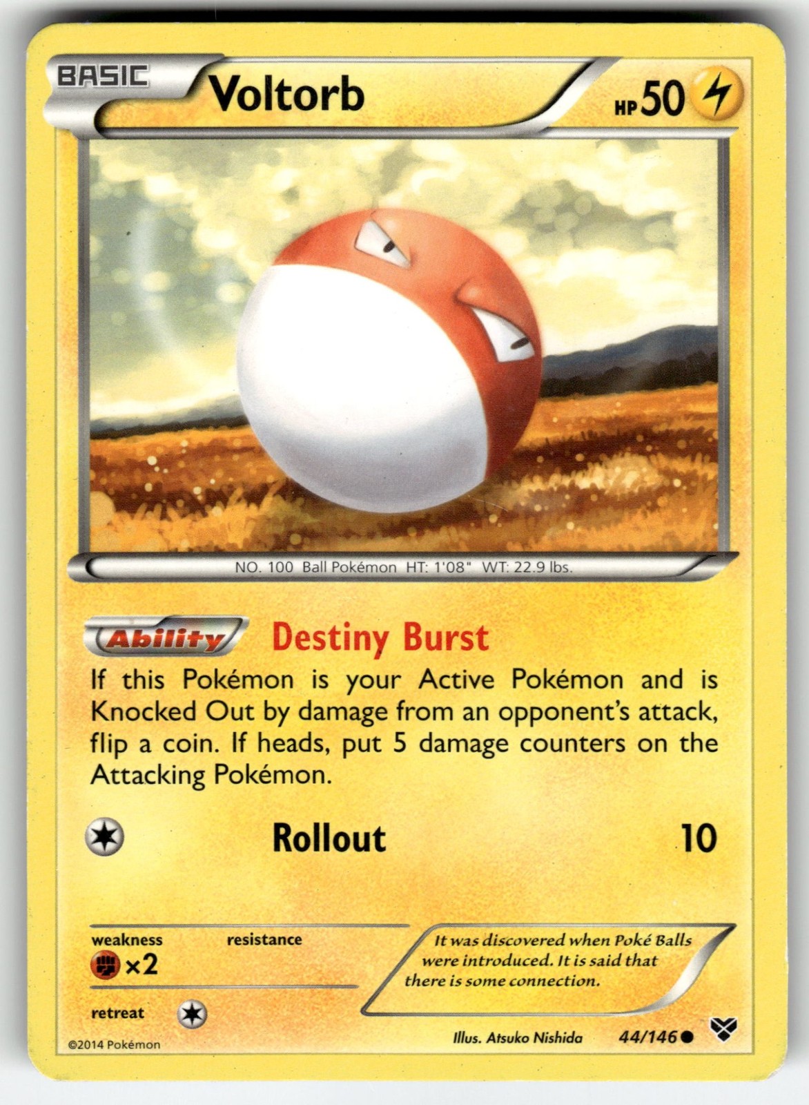 Voltorb 44/146 Common XY Base Set Pokemon EN Moderately Played