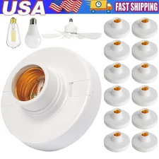 E27 Lamp Holder Round Base Screw Bulb Holder Lamp Base Screw Holder Fixing Pack