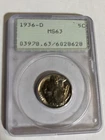 1936 D Buffalo Head Nickel Ms63 Pcgs Rattler