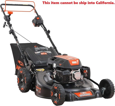 #ad 24quot; Self Propelled Gas Lawn Mower with Electric Start amp; 6 Speed CVT $855.99