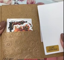 Handmade 3-Window ATC / ACEO Folder – Artist Trading Card Holder – Ready to Ship