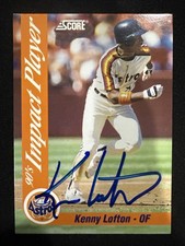 1992 Score Kenny Lofton Signed 90s Impact Player Rookie Card 32 Astros Auto RC