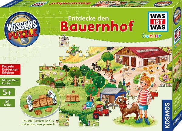 Wissenspuzzle Bauernhof Kosmos 682651 54 Teile FüR Kinder Ab 5 Jahren-image