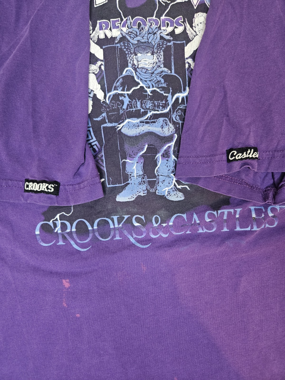 FILA Maglietta M Purple Death Row Records X Crooks & Castles y2k
