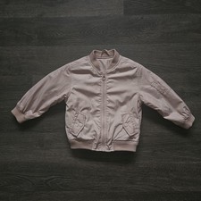Girls Pink Bomber Jacket Coat 2–3 Years Fleece Lined Lightweight Toddler