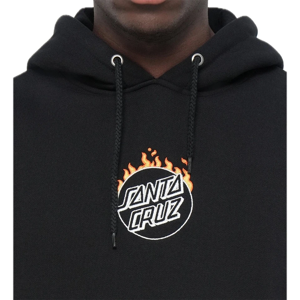 SANTA CRUZ Felpa con cappuccio RICAMO FRONTALE burnt opus + 20 stickers - Imagen 2 de 4