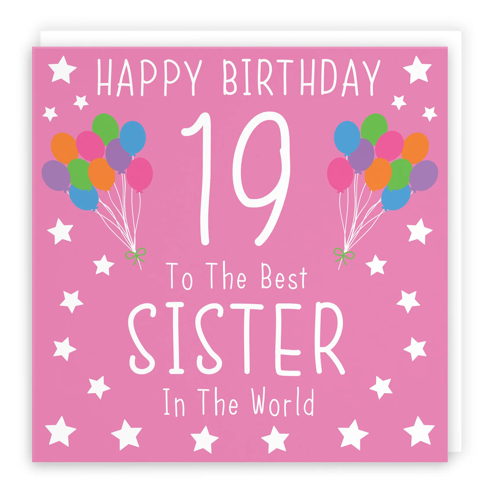 19th Sister Birthday Card Iconic
