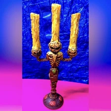 Halloween skeleton candelabra hot wax dripping candles decor lamp trick 🎃 treat
