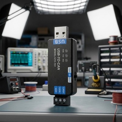 USB CAN Adapter UTC-T01 mit Reihenklemme Direktverdrahtung CANH CANL GND