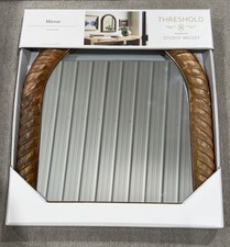 14”x16” Textured Wood Mirror - Threshold™ designed with Studio McGee