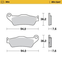 Motomaster Links Vorne Nitro Sport Sinter BremsbeläGe KTM 250 EXC Factory 2005