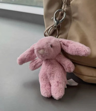 Jellycat Bashful Pink Bunny Plush Cute Bag Charm Keychain Toy Gift NWT