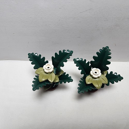 Lego Lote De 2 Plantas Arbustos Flor Ciudad Amigos MOC RECONSTRUIR Verde Hojas Curvas - Imagen 4 de 4
