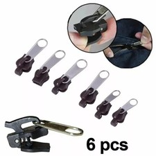 Fix Zipper Zip Slider Repair Instant Kit Removable Rescue Replacement Pack of 6P