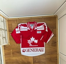 Team Canada Hockey Maple Leaf Olympics Nike Red Jersey Size Youth Boys S 128