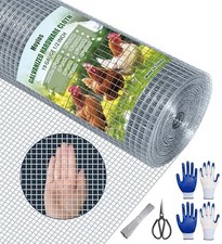 Hardware Cloth 1/2 Inch, 19GA Hot Dip Galvanized Chicken Wire Fencing Mesh