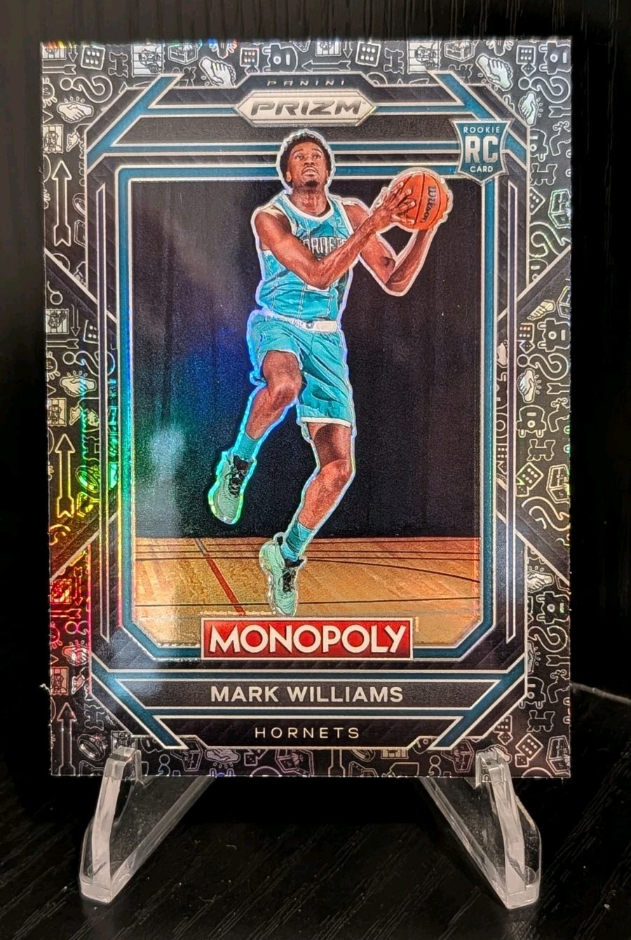 2022-23 Panini Monopoly Prizm Mark Williams Black Icon RC #12 SSP Rookie