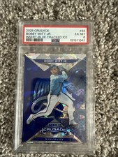 Bobby Witt Jr. 2025 Panini Crusade #84 Blue Cracked Ice Prizm PSA 6 EX-MT