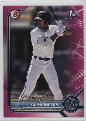 2022 Bowman Prospects Fuchsia Border 108/299 Kahlil Watson #BP-3 12up