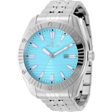 Invicta Women's Watch Angel Quartz Blue Dial Silver Tone Bracelet 50386