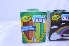 Lot of 2 PKG Washable Sidewalk Chalk 16 Different Bold Colors Anti Roll Shape