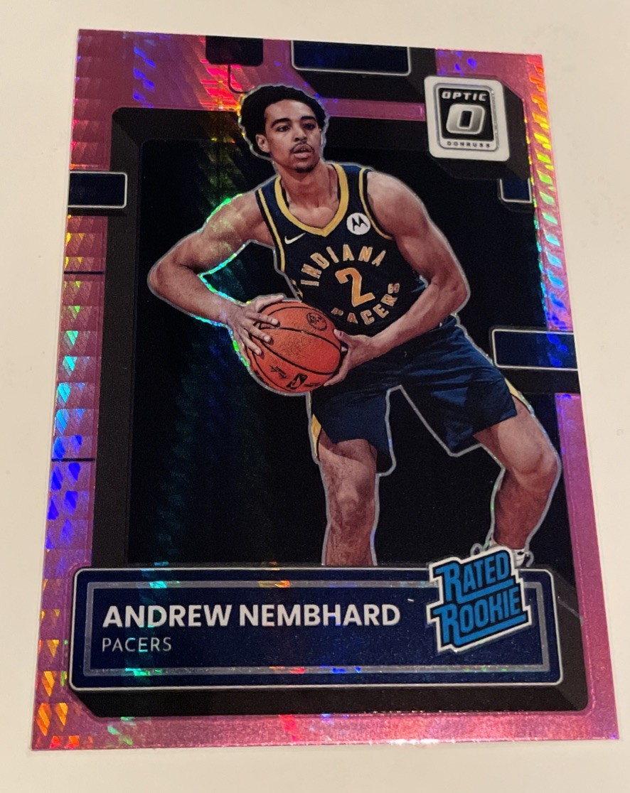 22-23 Panini Donruss Optic Rated Rookie Andrew Nembhard #230 Pink Hyper Prizm RC