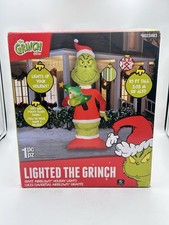 10  Lighted Christmas Grinch Inflatable, Brand New Free Shipping See Attachments