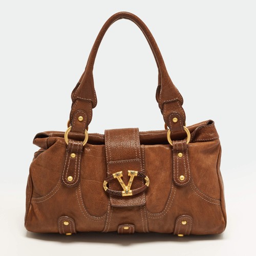 Valentino Catch Brown Leather Shoulder Bag