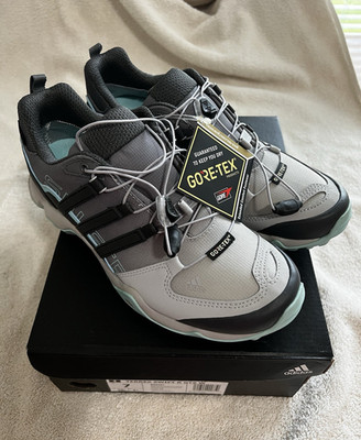 adidas Terrex Swift R GTX W Gore-Tex Women's Hiking Shoes Gray Aqua Black 7M